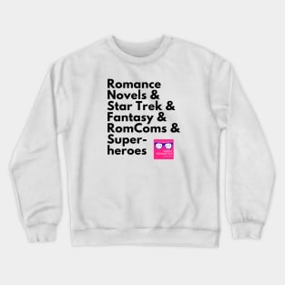 NRP Topic Black Letters Romance Logo Crewneck Sweatshirt